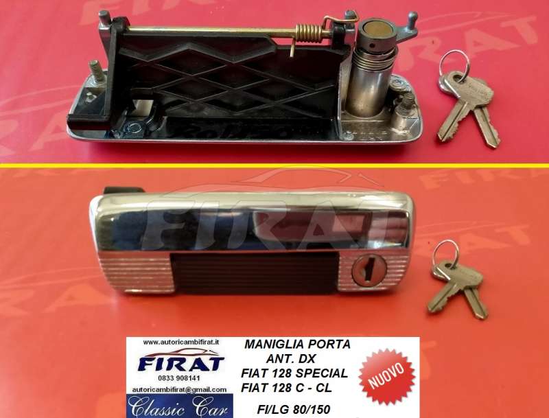 MANIGLIA PORTA FIAT 128 SPECIAL C/CL ANT.DX 80/150